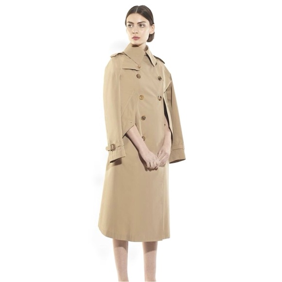 JUNYA WATANABE COMME des GARÇONS Cotton Garbadine Convertible Cape Trench, S - Picture 15 of 16